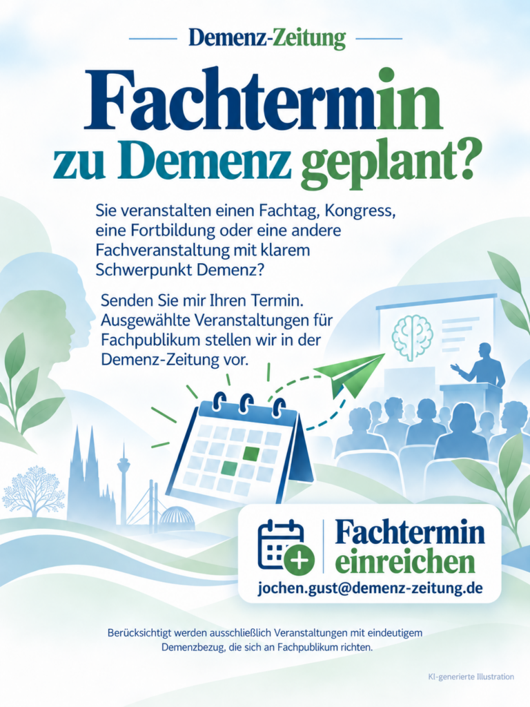 Grafik zur Einreichung von Fachterminen mit Schwerpunkt Demenz für die Demenz-Zeitung